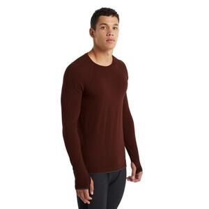 Icebreaker 200 Zone L/S Crew Merino Base layer Top Mens Size L Burgundy